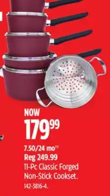 Canadian Tire Paderno 11-Pc Classic Forged Non-Stick Cookset offer