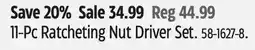 Canadian Tire 11-Pc Ratcheting Nut Driver Set offer