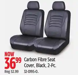 Canadian Tire Autotrends Carbon Fibre Seat Cover, Black, 2-Pc offer