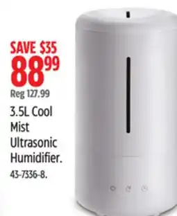 Canadian Tire Noma 3.5L Cool Mist Ultrasonic Humidifier offer