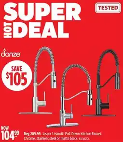 Canadian Tire Danze Jasper 1-Handle Pull-Down Kitchen Faucet offer