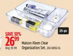 Canadian Tire 25-pc Maison Kleen Clear Organization Set offer