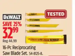 Canadian Tire 16-Pc Reciprocating Saw Blade Set offer