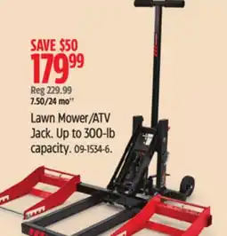 Canadian Tire Lawn Mower/ATV Jack. Up to 300-lb capacity offer
