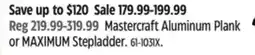 Canadian Tire Mastercraft Aluminum Plank or MAXIMUM Stepladder offer