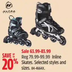 Canadian Tire Ultra Wheels Inline Skates offer