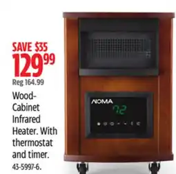 Canadian Tire Noma Wood- Cabinet Infrared Heater offer