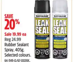 Canadian Tire Rubber Sealant Spray offer