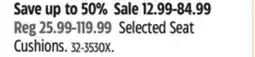 Canadian Tire Selected Seat Cushions offer