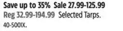Canadian Tire Selected Tarps offer