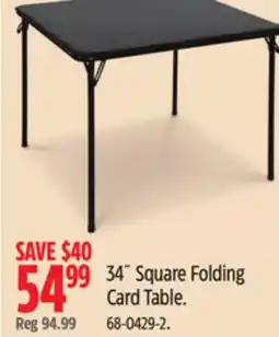 Canadian Tire For Living 34˝ Square Folding Card Table offer