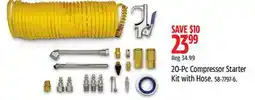 Canadian Tire Mastercraft 20-Pc Compressor Starter Kit with Hose offer