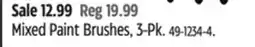 Canadian Tire Premier Mixed Paint Brushes, 3-Pk offer