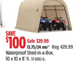 Canadian Tire ShelterLogic Waterproof Shed-in-a-Box offer