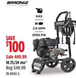 Canadian Tire Simoniz GAS 2.8 GPM 3050 PSI offer