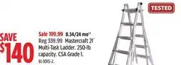 Canadian Tire Mastercraft 21´ Multi-Task Ladder offer