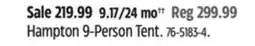 Canadian Tire Hampton 9-Person Tent offer