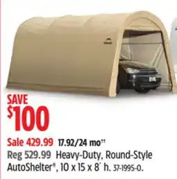Canadian Tire Shelterlogic Heavy-Duty, Round-Style AutoShelter offer