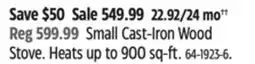 Canadian Tire Small Cast-Iron Wood Stove offer