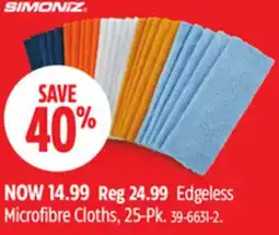 Canadian Tire Edgeless Microfibre Cloths, 25-Pk offer
