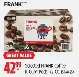 Canadian Tire Selected FRANK Coffee K-Cup Pods, 72-Ct offer