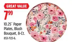 Canadian Tire 10.25˝ Paper Plates, Blush Bouquet, 8-Ct offer