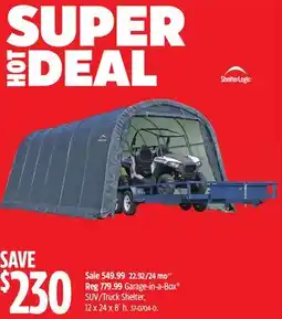Canadian Tire Garage-in-a-Box SUV/Truck Shelter, 12 x 24 x 8´ h offer