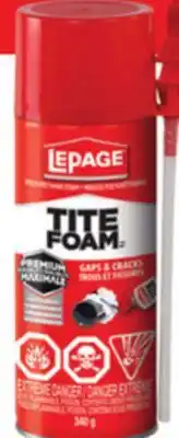 Canadian Tire LePage TiteFoam Gaps & Cracks Foam Insulating offer