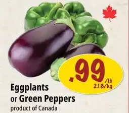 Farm Boy Eggplants or Green Peppers offer