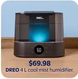 Walmart DREO 4 L cool mist humidifier offer
