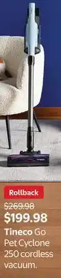 Walmart Tineco Go Pet Cyclone 250 cordless vacuum offer