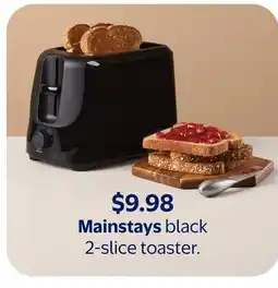 Walmart Mainstays black 2-slice toaster offer
