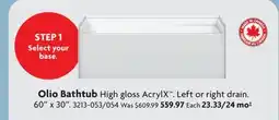 Home Hardware Olio Bathtub offer
