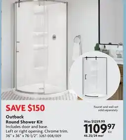Home Hardware Outback Round Shower Kit offer