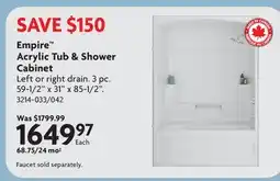 Home Hardware Mirolin Tub & Shower Units offer
