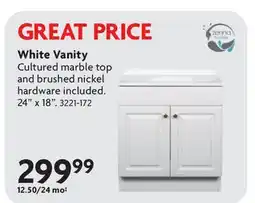 Home Hardware White Vanity offer