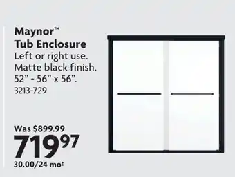 Home Hardware Maynor Tub Enclosure offer