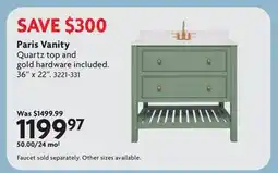 Home Hardware Paris Vanity Quartz offer