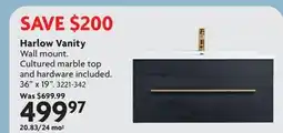Home Hardware Harlow Vanity Wall mount offer