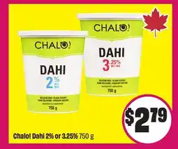 FreshCo Chalo! Dahi 2% or 3.25% 750 g offer