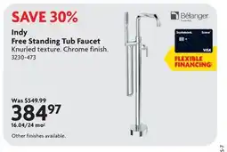 Home Hardware Indy Free Standing Tub Faucet offer
