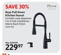 Home Hardware Raya Pull Down Kitchen Faucet offer