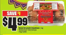 FreshCo New Krunch Cookies 1 kg Selected Varieties offer