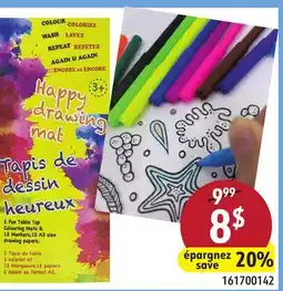 Sushi Shop 2 fun Table Top Colouring Mats & 12 Markers, 12 A3 size drawing papers offer