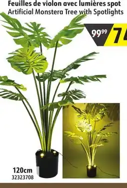 Sushi Shop Artificial Monstera Tree with Spotlights offer