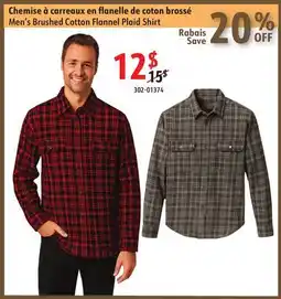 Sushi Shop Men's Brushed Cotton Flannel Plaid Shirt offer