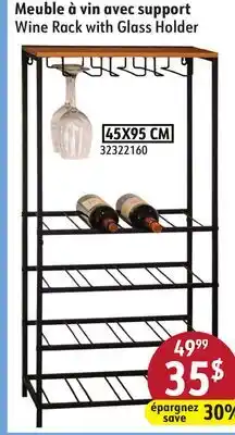 Sushi Shop Wine Rack with Glass Holder offer