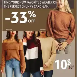 Sushi Shop FIND YOUR NEW FAVORITE SWEATER OR THE PERFECT CHUNKY CARDIGAN offer