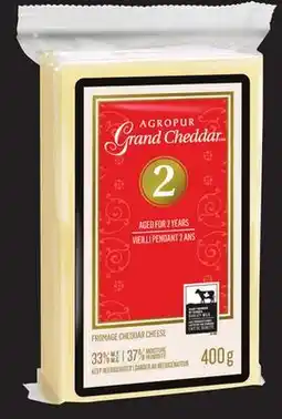 Chalo FreshCo AGROPUR GRAND CHEDDAR Cheddar Cheese 400 g Selected Varieties offer