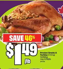 Chalo FreshCo Frozen Grade A Turkey 3-9 kg offer